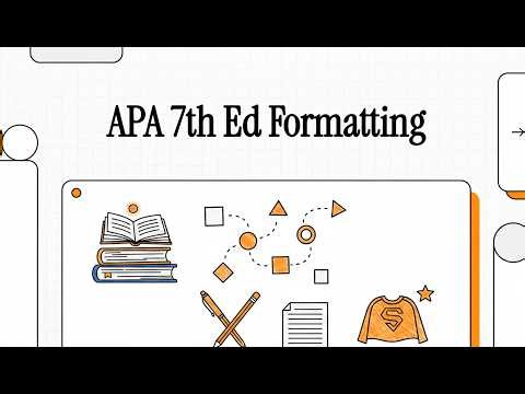 How to Format your professional paper in APA 7th Style