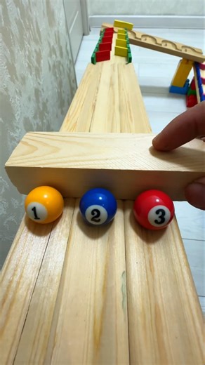 Marble Run Race 143 ☆ HABA Slope, Wooden Wave Course Dump Truck & Garbage Trucks & Ambulance