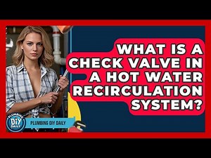 What Is A Check Valve In A Hot Water Recirculation System? - Plumbing DIY Daily