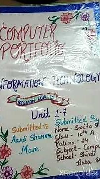 Class 10th information technology code 402 portfolio report