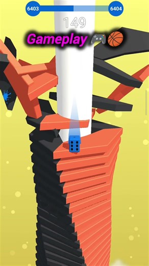 Stack Ball Gameplay 🎮🏀 #70 #stackball3d #gameplay #stackball #newlevel #shorts