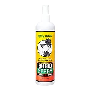AllDay Locks Braid Spray - Refreshing Hydration for Braids, Dreadlocks, and More, Hydrating Hair Care for Braiding, Moisturizing Spray for Women and Men, Alleviates Itchy & Dry Scalp - 12 oz Bottle