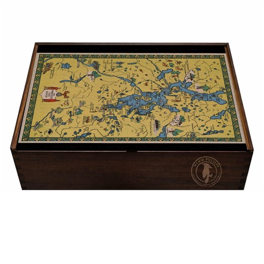 Moosehead Lake Map Wooden Jigsaw Puzzle - Maine Vintage Recreation, 1937 Pictorial Art - Etsy Canada