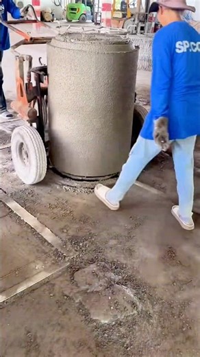 How Concrete Pipes Are Made — So Satisfying to Watch! 🌀