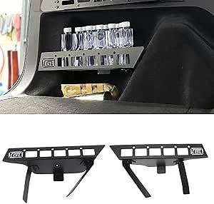 for Honda CRV CR-V 2023 2024 Modular Storage Panel Shelf Modification Molle Panel Rear Trunk Debris Rack Organizer Luggage Aluminum Alloy Black (L+R Storage Boxes)