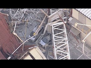 神戸製鋼高砂製作所でクレーン倒れる