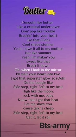 butter song lyrics