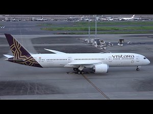 Vistara Boeing 787-9 VT-TSE Pushback and Takeoff [HND/RJTT]