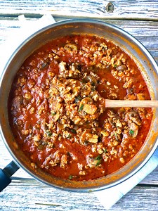 Easy Meat Sauce with Mushrooms - The Menu Maid