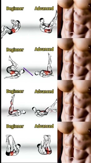 🔥abs workout( advance and biginer)#exercise #abs #workout