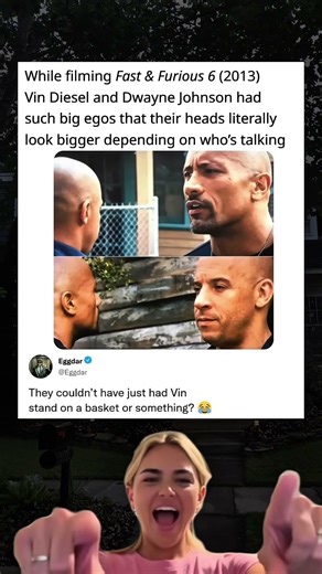 While filming Fast & Furious 6(2013)Vin Diesel and Dwayne Johnson had such big egos