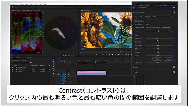 【🔰でも使える！カラーグレーディングツール】 #PremierePro Lumetri カラーワークスペースを使えば、初心者でも直感的に操作できて簡単にカラー補正が可能に✨ 編集作業と同時におこなえるのも👍 カラーグレーディングツールであなただけの秋色を表現しよう🍁 詳しくは👇 https://adobe.ly/48eVC7P | Adobe Creative Cloud