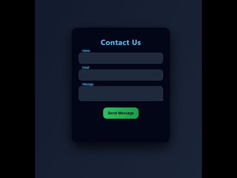 Modern Contact Form | HTML CSS JS | Light & Dark Mode + Animations