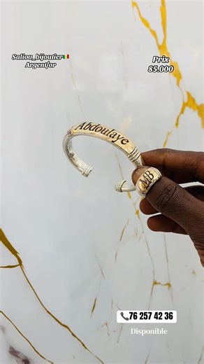 Bracelet argent tableau en or @Saliou_Bijoutier💍💎 @Zee free✪🇸🇳 @Bijouterie YAYE OUMY @akhloubrickofficiel #viralvideos