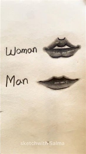 How to draw Lips ✨ (Women & Men) #drawing #shorts #women #lips #howtodraw #tutorial