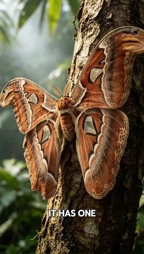 🦋 Atlas Moth: The Butterfly With Snake Eyes