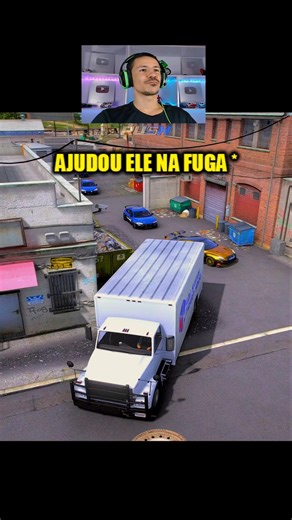 Parou na frente do policial com o caminhao nessa fuga insana no gta rp #shorts #viralvideo