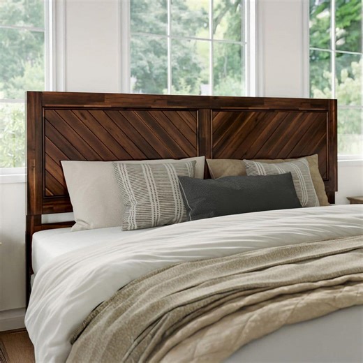 Check The Home Depot's Q&A Before Buying: AFI Canyon Barnwood Brown Solid Wood King Rustic Non-Upholstered Headboard