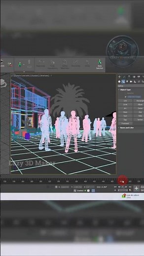 How to Easily Create Animated People in 3ds Max. #3d #3dart #3dsmax #design #3dmodelingtutorial