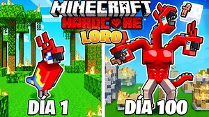 SOBREVIVÍ 100 DÍAS como un LORO en MINECRAFT HARDCORE! | MaxCraft Español | MaxCraft Español