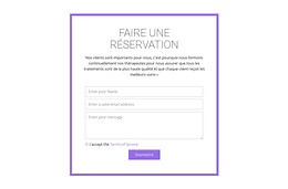 Formulaire de réservation - Modèle HTML par Nicepage