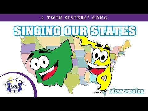 States and Capitals- Singing Our States (slow) - A Twin Sisters®️ Read To Me Video