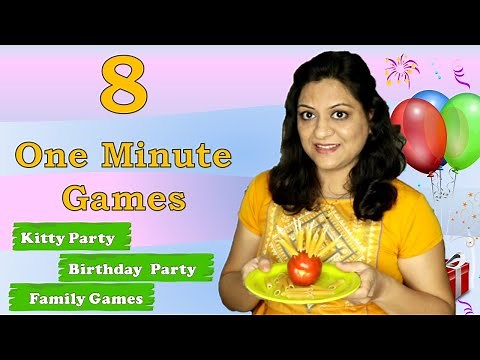 8 One minute games | Minute to win it games | Indoor games for party | Kitty party games (2022)