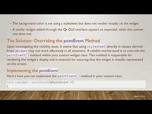 Resolving the Invisible Custom Widget Issue in Qt