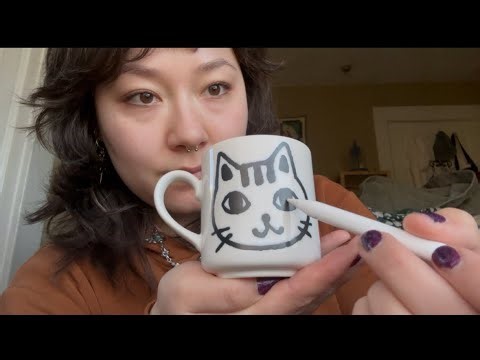 asmr with random things in my room (tapping, tracing, crinkles, lofi)