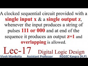 000/111 Bit Sequence Detector Design :Lec-17
