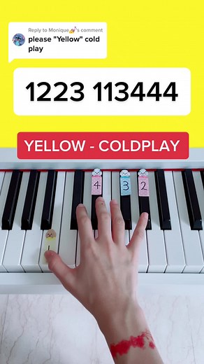 Replying to @Monique💅 Yellow - Coldplay (Piano Tutorial) #yellowcoldplay #yellowcoldplaypiano #summypiano