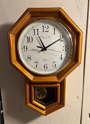 Vintage Style Sterling & Noble Wall Clock – Wood Pendulum Clock – Quartz Chime Movement – Refurbished Working Clock - Etsy UK