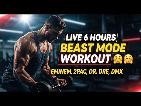 LIVE 6 HOURS BEAST MODE WORKOUT 💪🔥 EMINEM, 2PAC, DR. DRE, DMX #flyxo