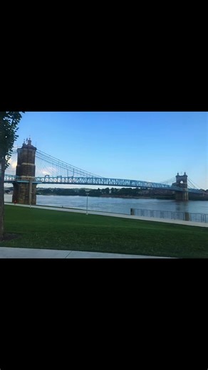 The John A. Roebling Suspension Bridge is a suspension bridge that spans the Ohio River between Cincinnati, Ohio, and Covington, Kentucky roeblingbridge.org #Ohio #kentucky
