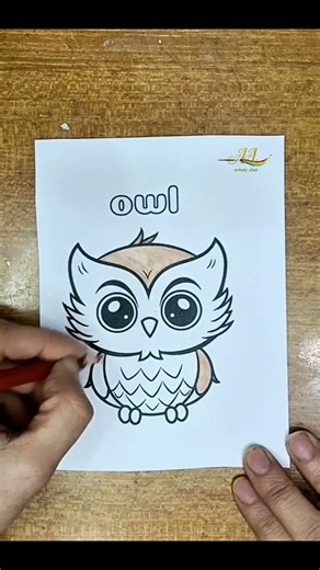 Cute Owl Drawing 🦉 Satisfying Coloring Art