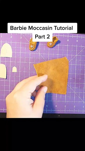 Barbie Moccasin Tutorial Part 2: Deer Hide Tracing and Beading Process