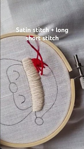 Stitching Santa 🎅✨ | Hand Embroidery Christmas Pattern #embroidery #tutorial #diy #christmas #craft