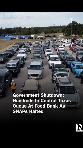 6.8K views · 130 reactions | Hundreds of people queued for food assistance at a central Texas high school on Saturday as millions across America lost access to SNAP benefits. | Newsweek | Facebook