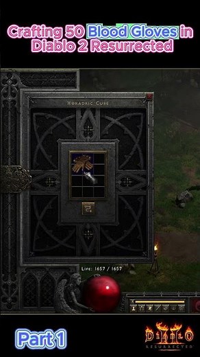Crafting 50 Blood Gloves in Diablo II: Resurrected #diablo2resurrectedbuild