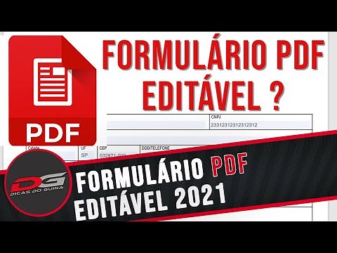 TRANSFORMAR PDF EM FORMULÁRIO PREENCHÍVEL OU EDITÁVEL - 2021 | #DG74