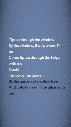 Tiptoe Through the Window Angelical Song Lyrics