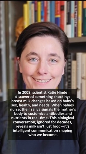 She was studying milk. What she found changed everything we thought we knew about motherhood. 🧬 In 2008, Dr. Katie Hinde uncovered a biological miracle hiding in plain sight: breast milk isn't just nutrition—it's a two-way conversation between mother and baby. When infants nurse, microscopic saliva flows back, telling the mother's body exactly what the baby needs. Sick? The milk creates custom antibodies within hours. Stressed? Nutrients shift to support development. Sons get different milk tha