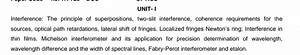 UNIT-IInterference: The principle of superpositions, two-slit ... | Filo