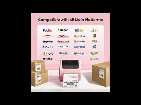 Omezizy D520 Pink Shipping Label Printer Review | 4x6 Clear Thermal Labels for Small Business