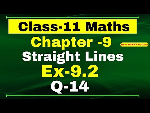 Class 11 Maths Ex-9.2 Q-14 | Chapter 9 ( Straight Lines ) | NCERT Math