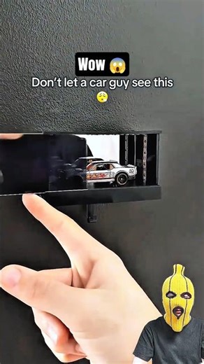 Die-Cast Car in an Endless Tunnel Infinity Mirror The Ultimate Car Showcase #HotWheels​DIY #shorts