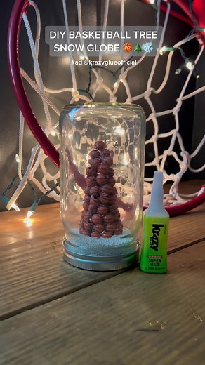 DIY Basketball Tree Snow Globe with Krazy Glue