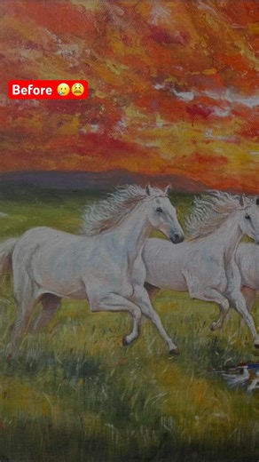 7 horse painting 😍💀 #painting #horse #drawing #art