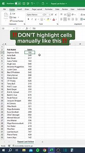 Repeat Last Action in Excel! ️ Quickly repeat any previous action...