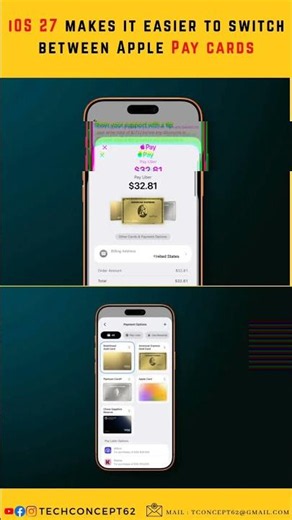 💳 iOS 27 Just Fixed Apple Pay! Switching Cards Is Now Super Fast 🚀🍎#iOS27 #ApplePay #Apple #shorts